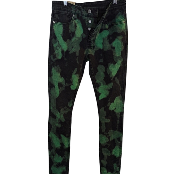 Ksubi Jeans Mens Van Winkle Skinny Leg Rekt Green Black $ Size 30/32 - Picture 7 of 11